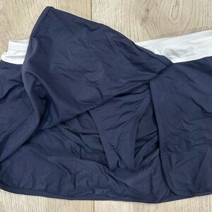 Anne Cole Dark Blue and White Swim Skirt